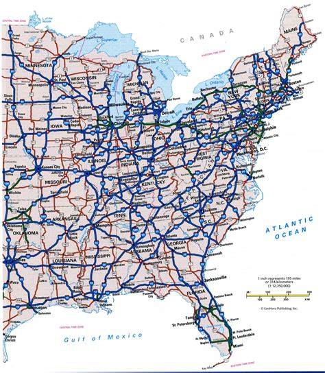 United States map. Free detailed map of USA. Large highway .